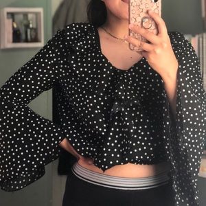Indulge blouse (black and white)